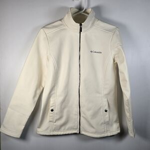 Columbia Women's Kruser Ridge Soft Shell Jacket Off White Size M Like New